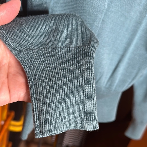 Vintage 90s Nils Ski Sweater Teal Blue Turtleneck Sweater Size Large - Picture 4 of 8